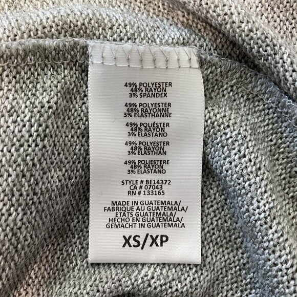 Eri + Ali Silver Gray Naples Off-the-Shoulder Fold-over Sweater Size XS - Picture 4 of 5